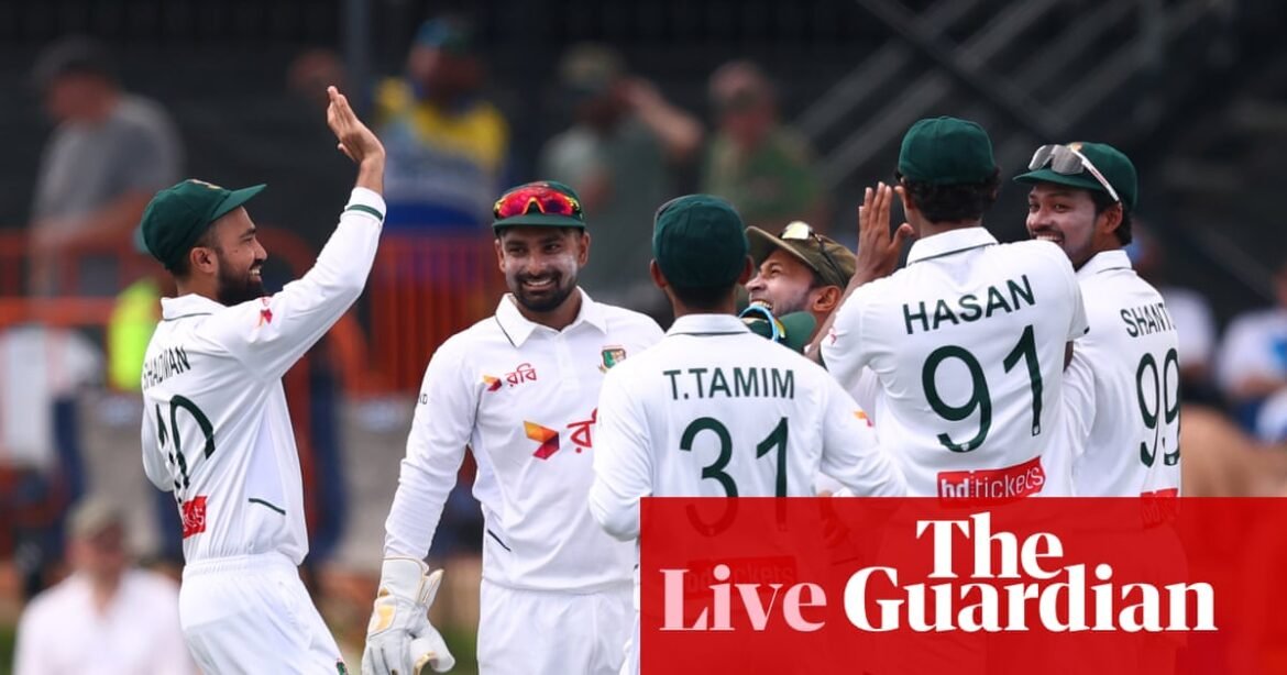 Australia v Bangladesh: first men’s Test, day one – live | Australia cricket team