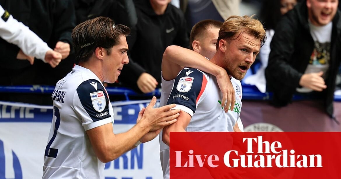 Middlesbrough v Lincoln, Bristol City v Millwall, Bolton 2-1 Preston, and more: football - live | Championship