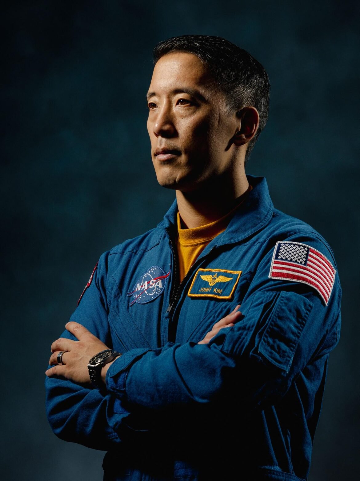 NASA astronaut Jonny Kim poses for a portrait at NASA’s Johnson Space Center in Houston, Texas.