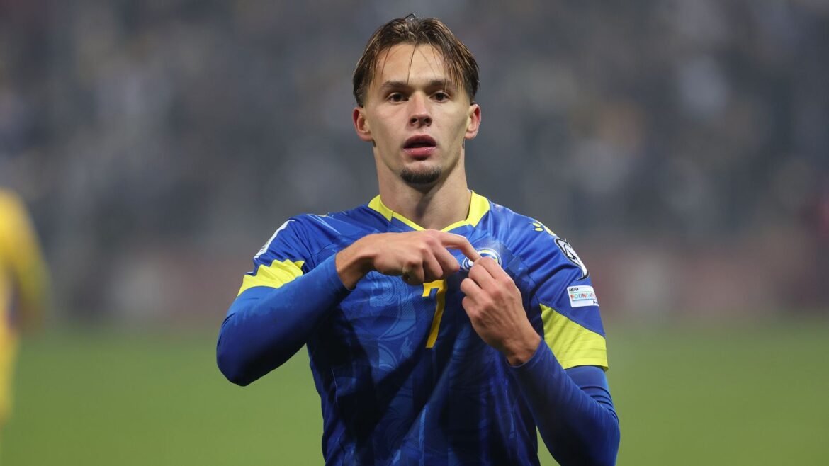 Amar Dedic will wear the No 37 shirt at St James' Park