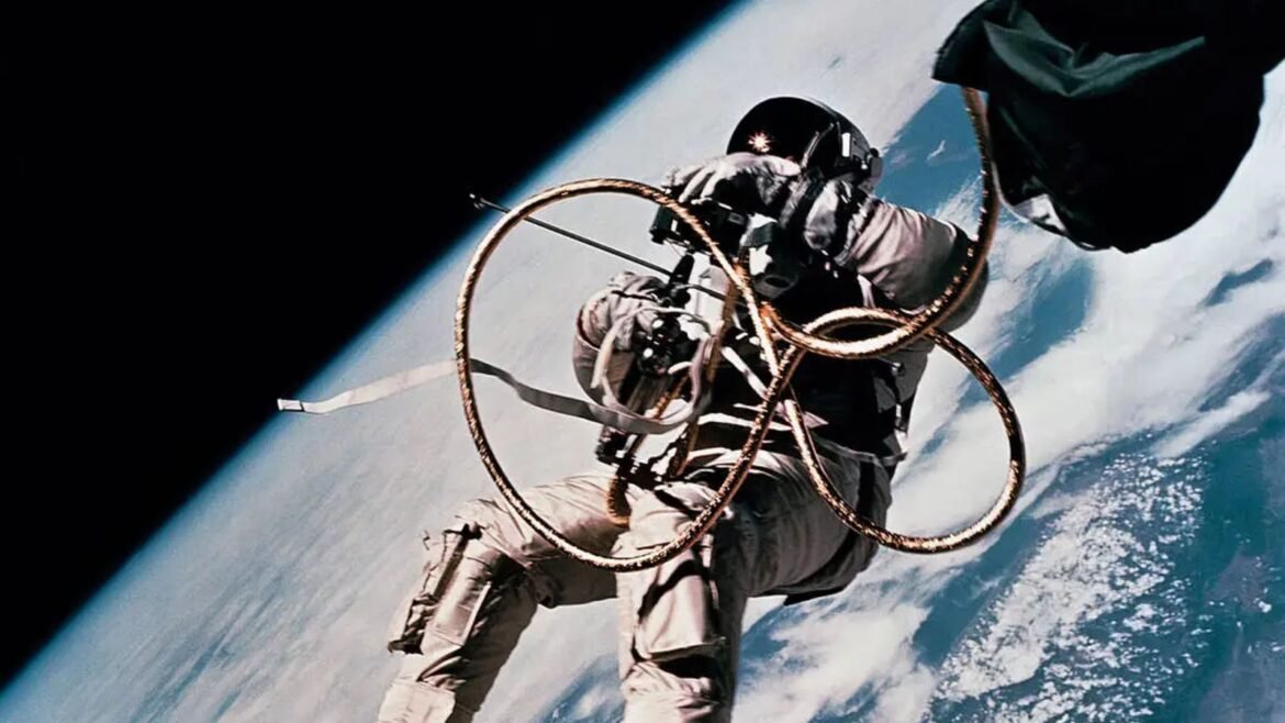 Photo of an astronaut floating in space