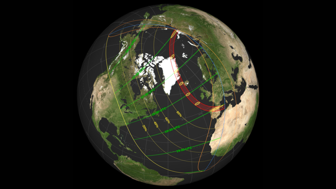The Aug. 12 total solar eclipse appears to move backward on maps ‪—‬ here's what's really going on