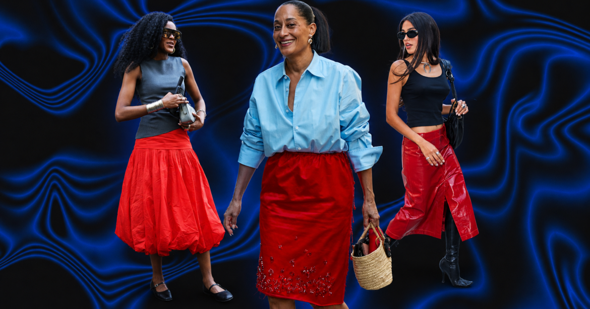 The Red Skirt Is Your New Work-To-Weekend Hero