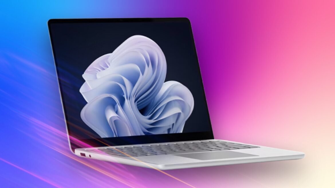 Microsoft Surface 13 8GB on a multicolored background