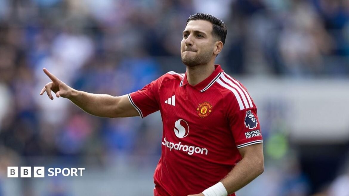 Diogo Dalot celebrates