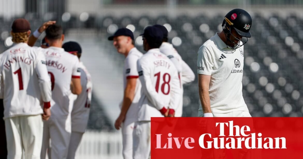 County cricket: title race hots up while Leicestershire charged by ECB – as it happened | County Championship