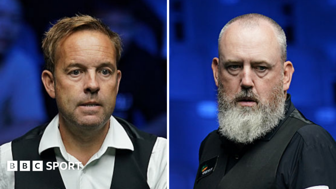 Ali Carter and Mark Williams playing in the Wuhan Open in August 2026