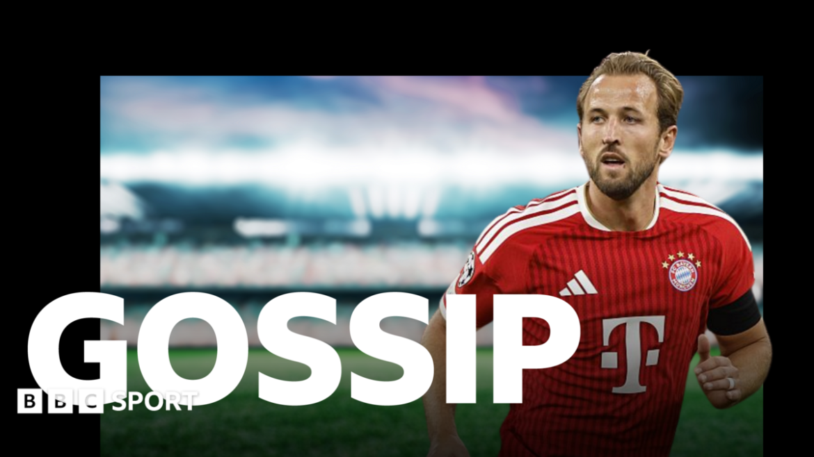 Noni Madueke behind a gossip graphic