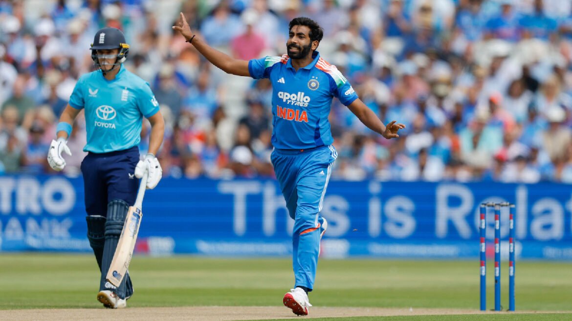 Indian pacer Jasprit Bumrah in action during the 1st ODI vs England at Edgbaston in Birmingham. (CREIMAS)