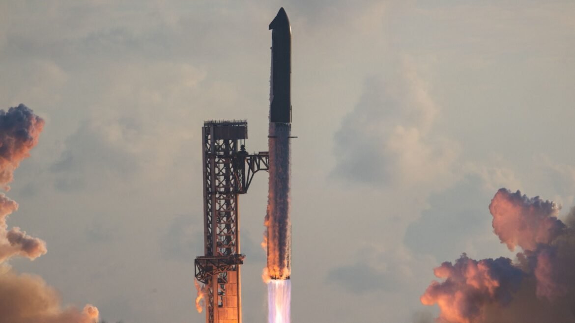 SpaceX's Starship reaches orbit for the first time, then returns early and blows up in a fiery explosion