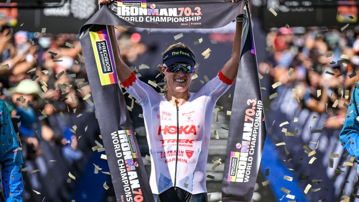 Taylor Knibb Wins the 2026 Ironman 70.3 World Championship in Nice, France.