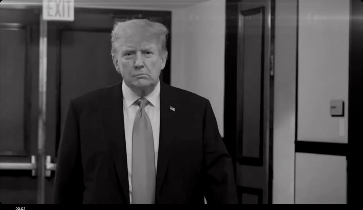 President Donald Trump appears in a taxpayer-funded public service announcement that critics say is indistinguishable from a 2024 campaign ad. (Screenshot from video posted to Truth Social)