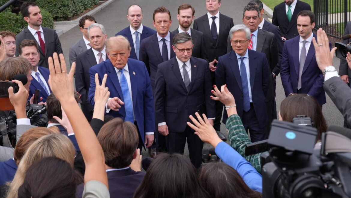 Trump says top tech firms have signed accord to 'self-police' AI : NPR