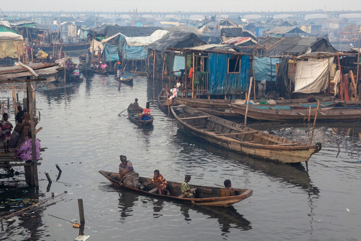 The Makoko community on the Lagos Lagoon.