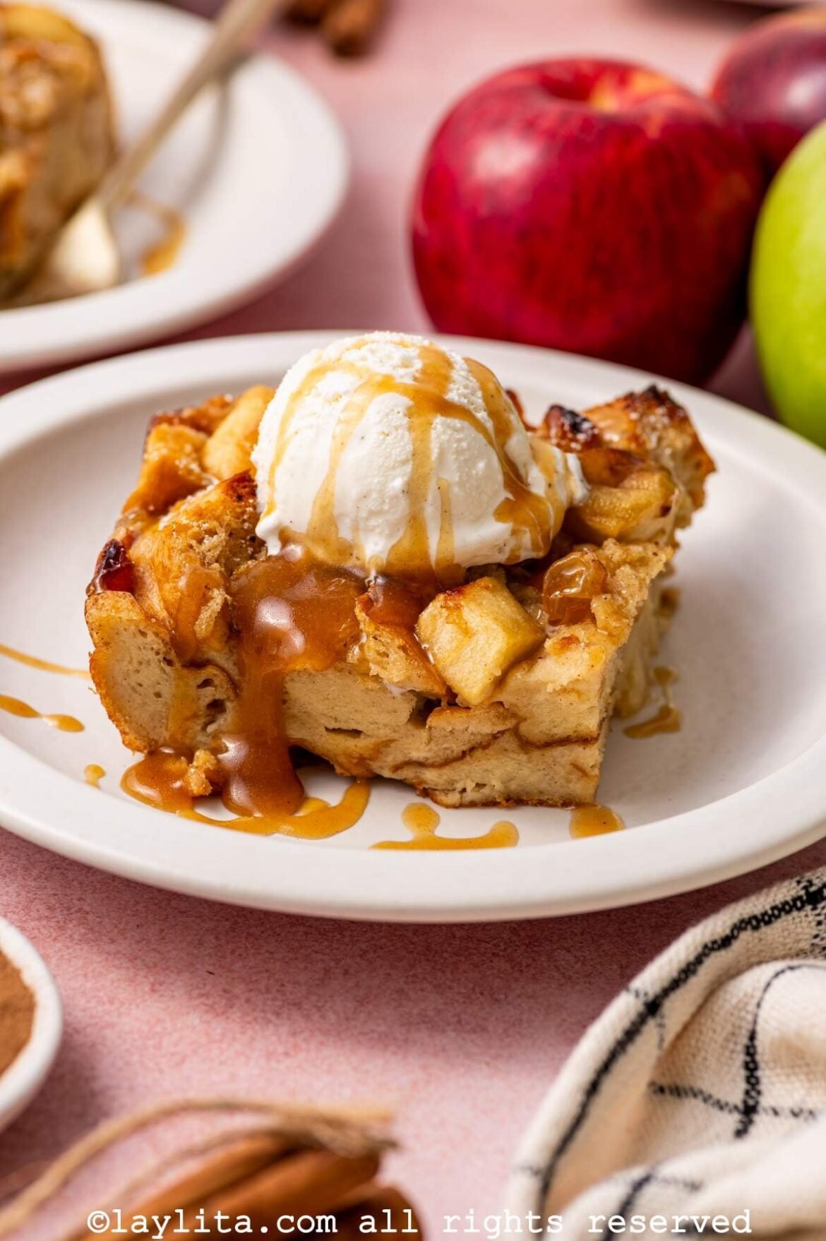 Apple Bread Pudding with Salted Caramel – Laylita's Recipes