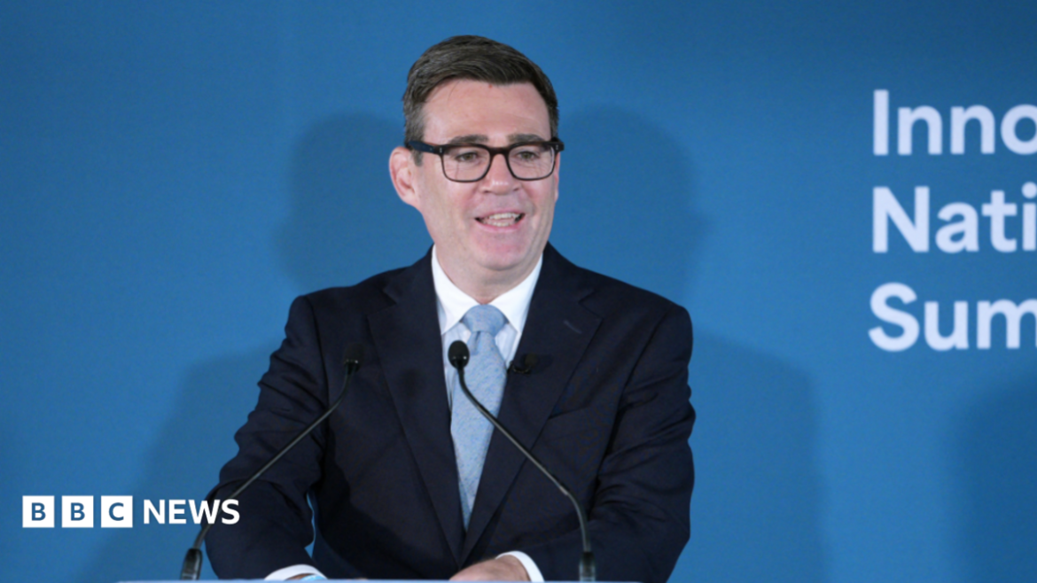 Prime Minister Andy Burnham speaks at The Innovation Nation Summit in Manchester