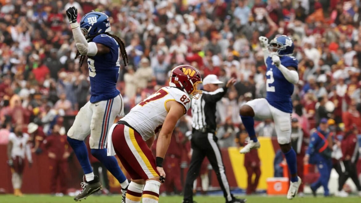 Commanders vs. Giants ends in tie after Washington's overtime clock-management blunder