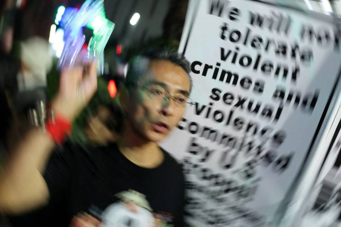 Dozens protest in Tokyo after U.S. Marine accused of murder in Okinawa