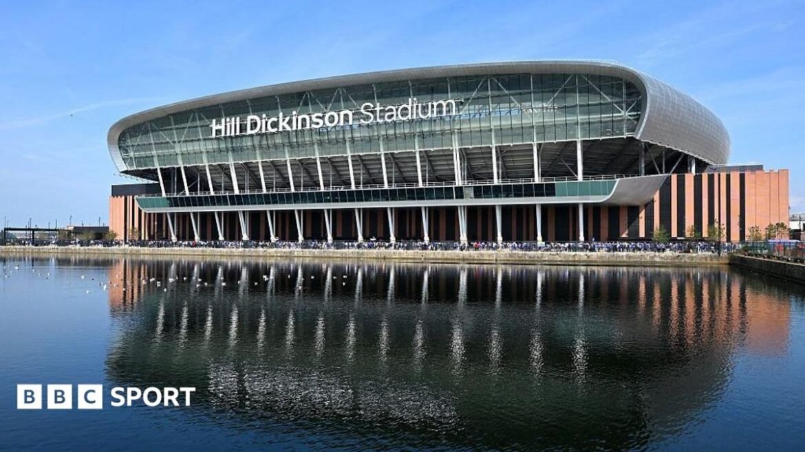 Outside of view of Everton's Hill Dickinson Stadium