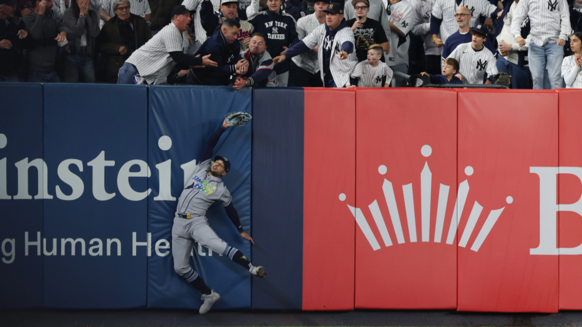 Explaining fan interference call in Yankees vs. Rays ALDS Game 3: Why Anthony Volpe's hit was ruled a double