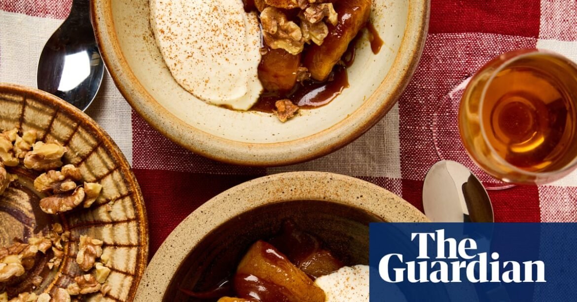Jackson Boxer’s recipe for roast apples with toffee sauce and soured cream | Food