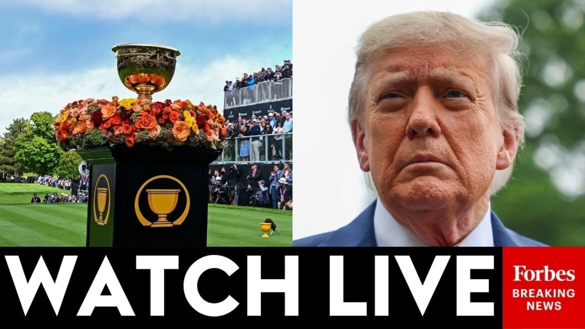 LIVE: President Trump Attends Presidents Cup Closing Ceremony In Medinah, Illinois