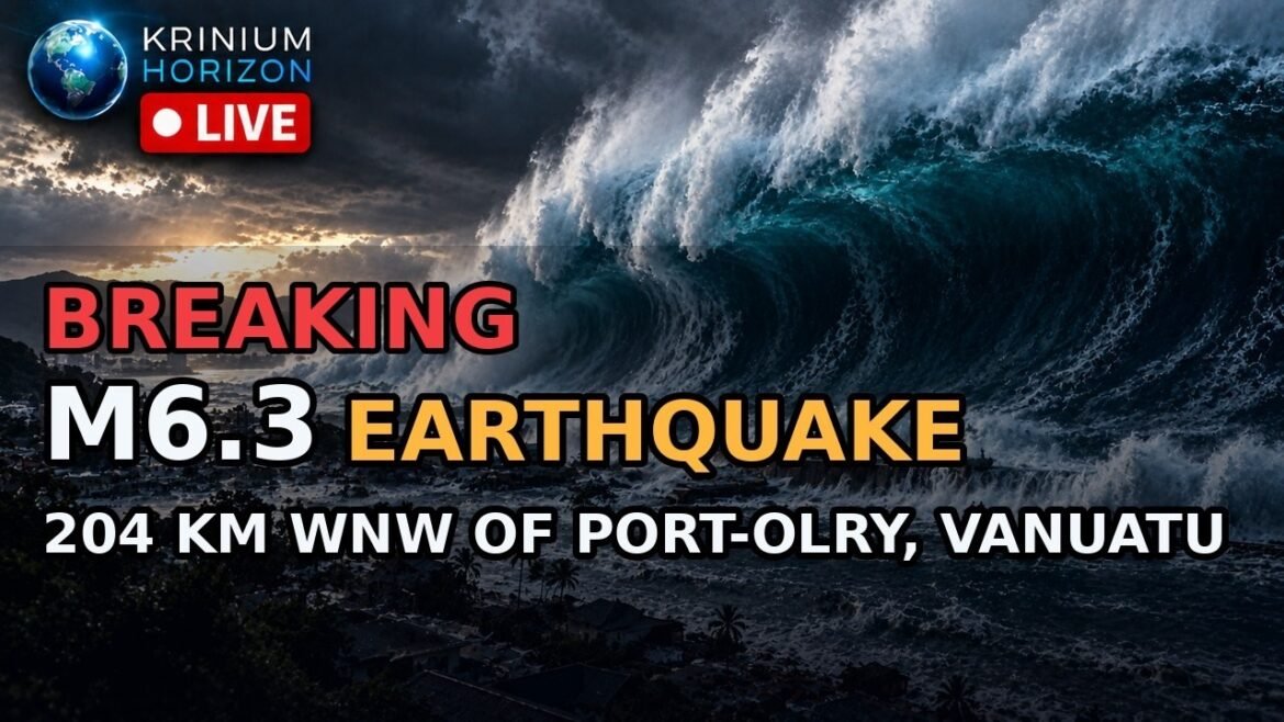 M6.3 Earthquake 204 Km Wnw Of Port-Olry, Vanuatu | LIVE Earth & Space Monitoring