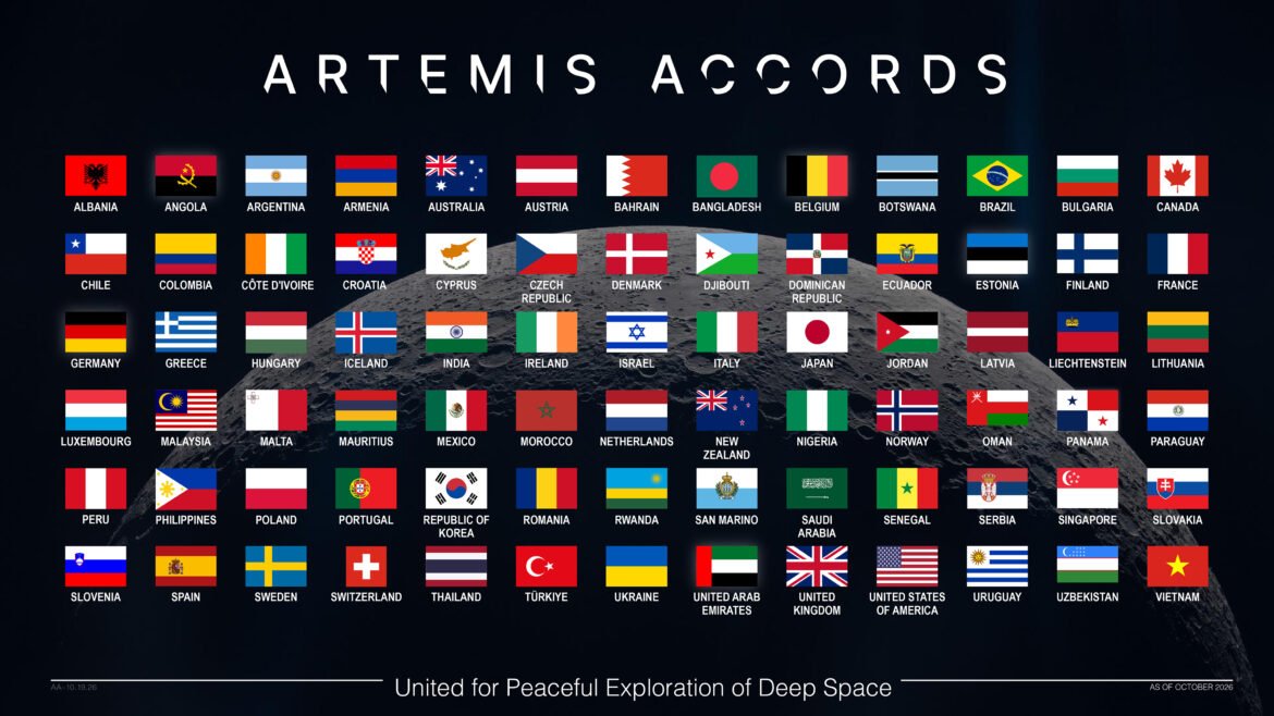 Artemis Accords flags