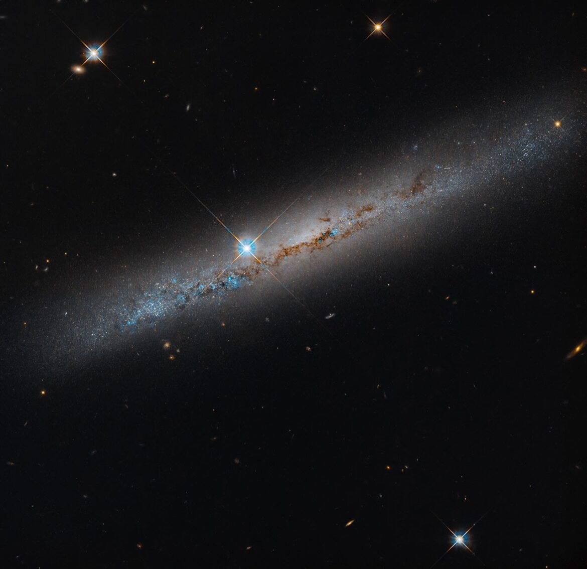NASA's Hubble Spies Spiral’s Edge