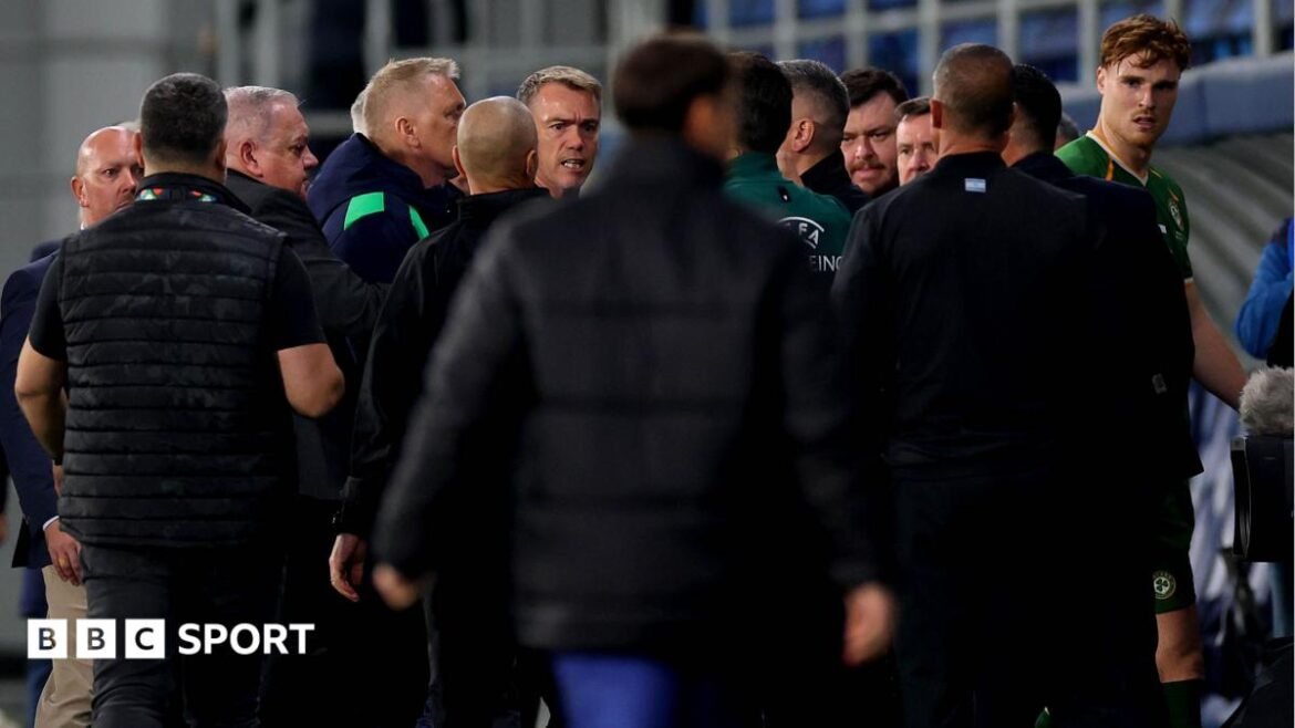 Republic of Ireland and Israel clash at half-time