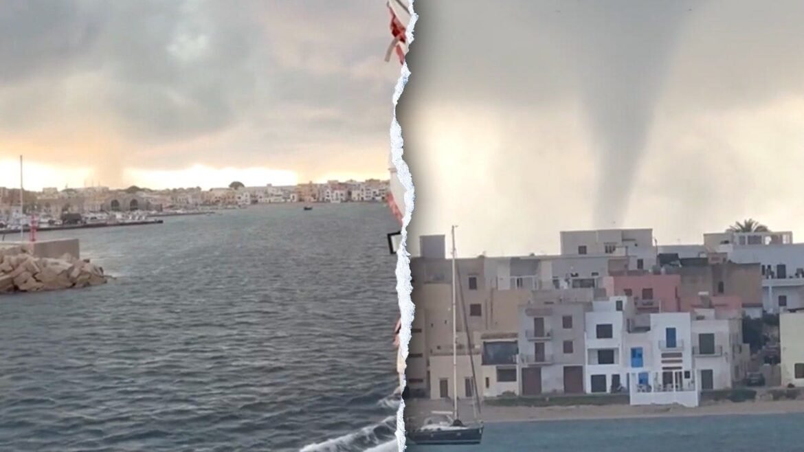 Sicily tornado overturns vehicles and seriously damages school in Marsala