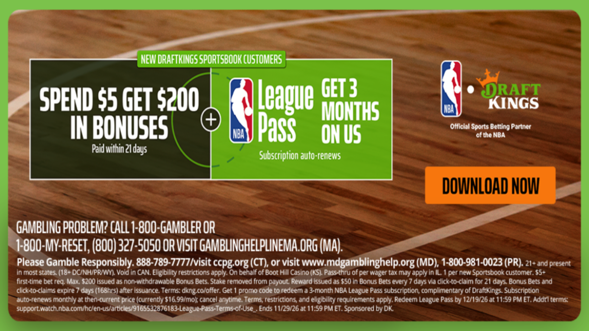 Use DraftKings promo code to get $200 in bonus bets, free NBA League Pass for NFL betting, Cowboys-Packers